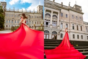 Einzigartiges Fotoshooting im fliegenden Kleid in Berlin