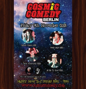 Cosmic Comedy Showcase with Free pizza & shots