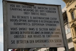 The famous sign at Checkpoint Charlie in Berlin