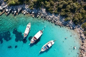 Bodrum: Passeio de barco pela Ilha Orak com almoço e traslado opcional