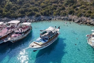 Bodrum : Excursion en bateau sur l'île d'Orak avec déjeuner et transfert facultatif