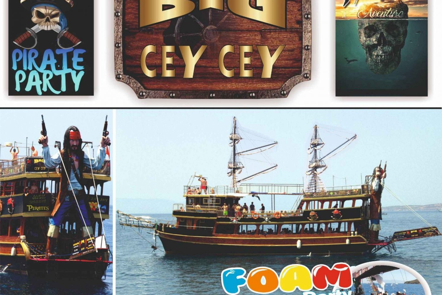 Fiesta en barco pirata en Bodrum