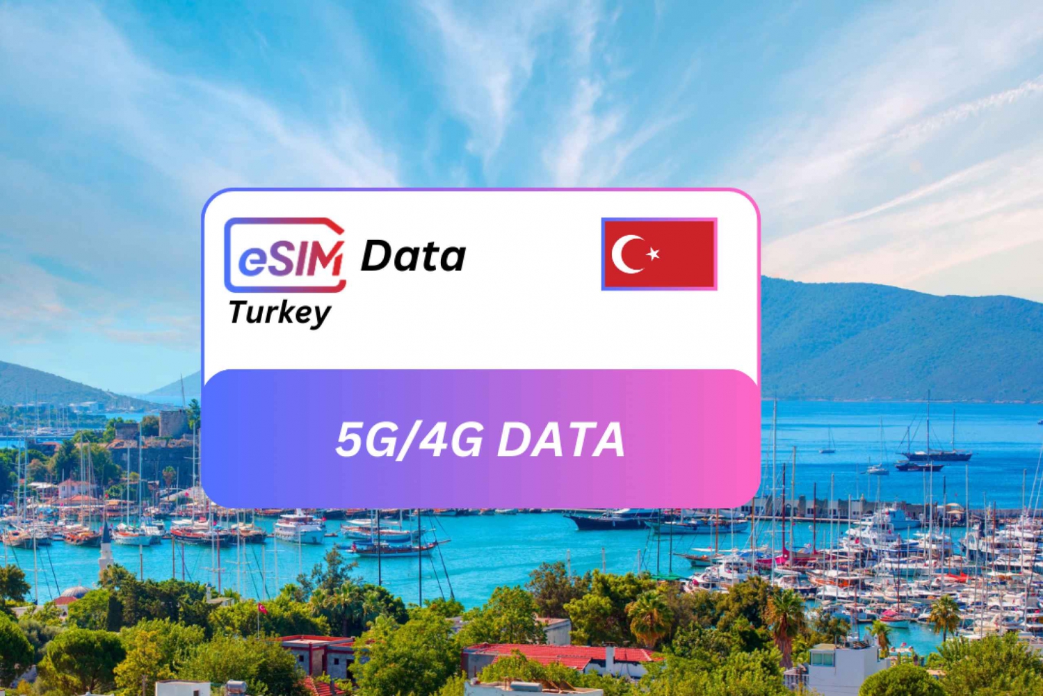 Bodrum: Plano de dados de roaming eSIM sem interrupções para viajantes na Turquia