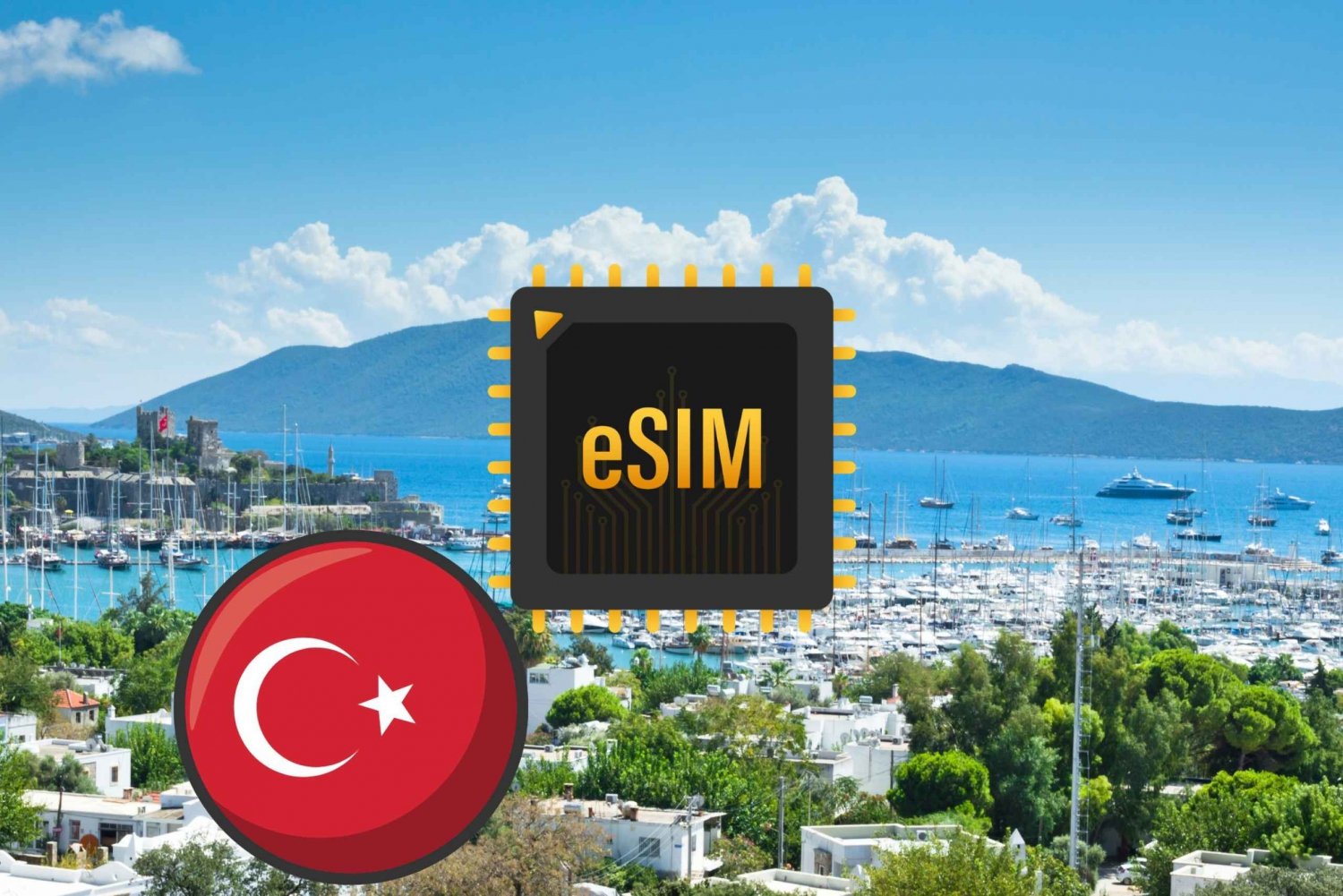 Bodrum: eSIM Internet Data Plan voor Turkije hoge snelheid 4G/5G