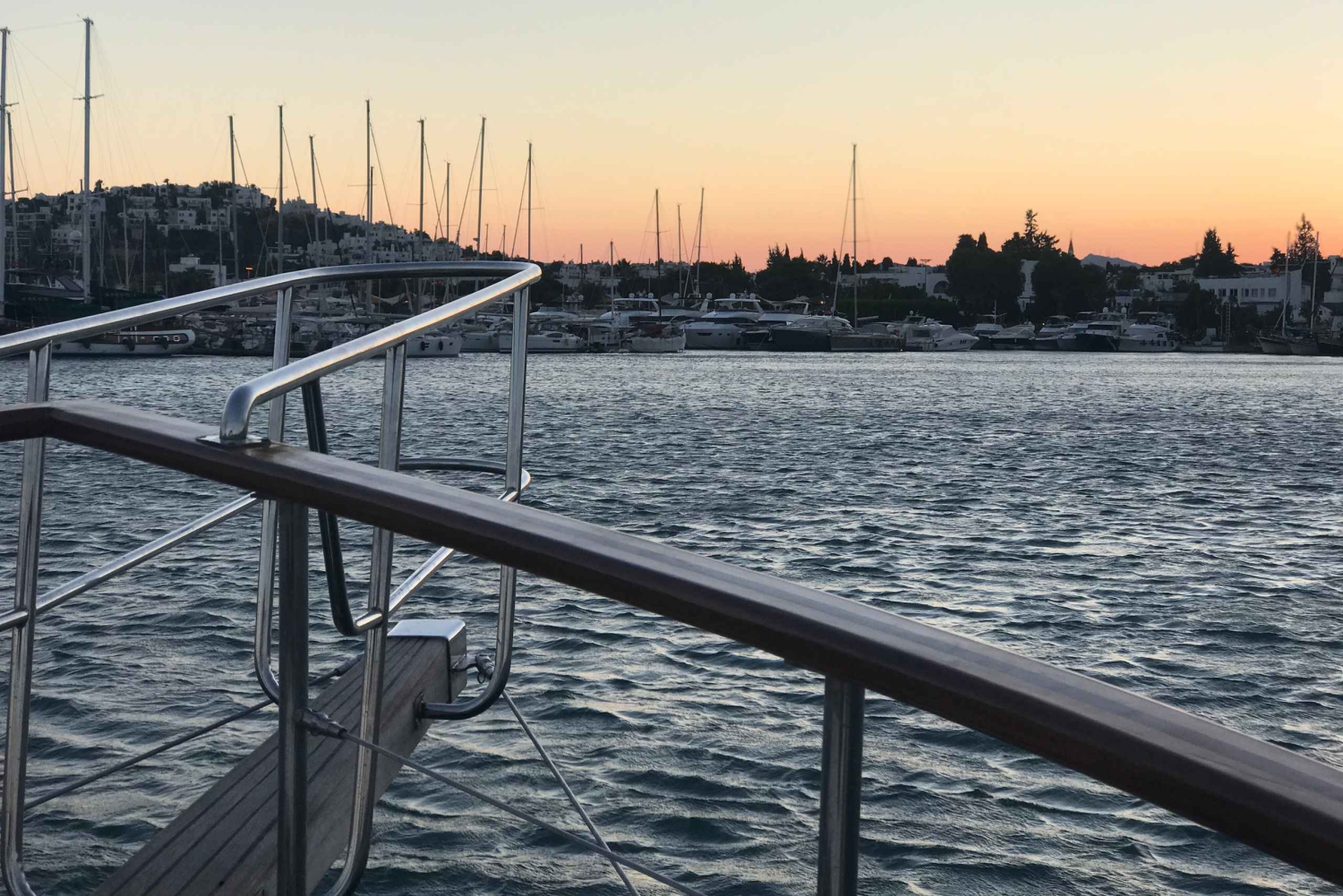 ボドルムから：ディナーと水泳付きのプライベートサンセットボートツアー