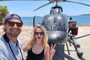 De Mykonos: transferência de helicóptero para Atenas ou ilha grega