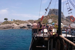 Kardamaina: 3-Bay Pirate Boat Cruise with BBQ Lunch