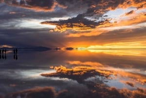 Bolivia: Solnedgang på saltslettene Salar de Uyuni