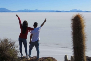 From La Paz: Uyuni Salt Flats Day Trip with Sunset Wine