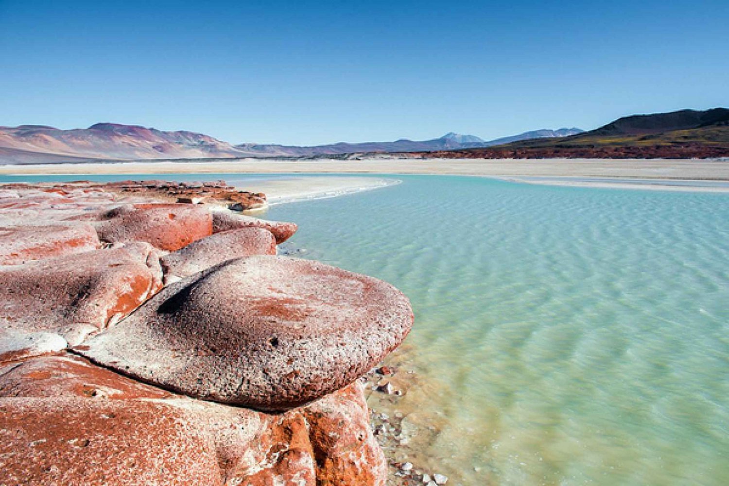 From San Pedro de Atacama: Lagoons and Red Stones