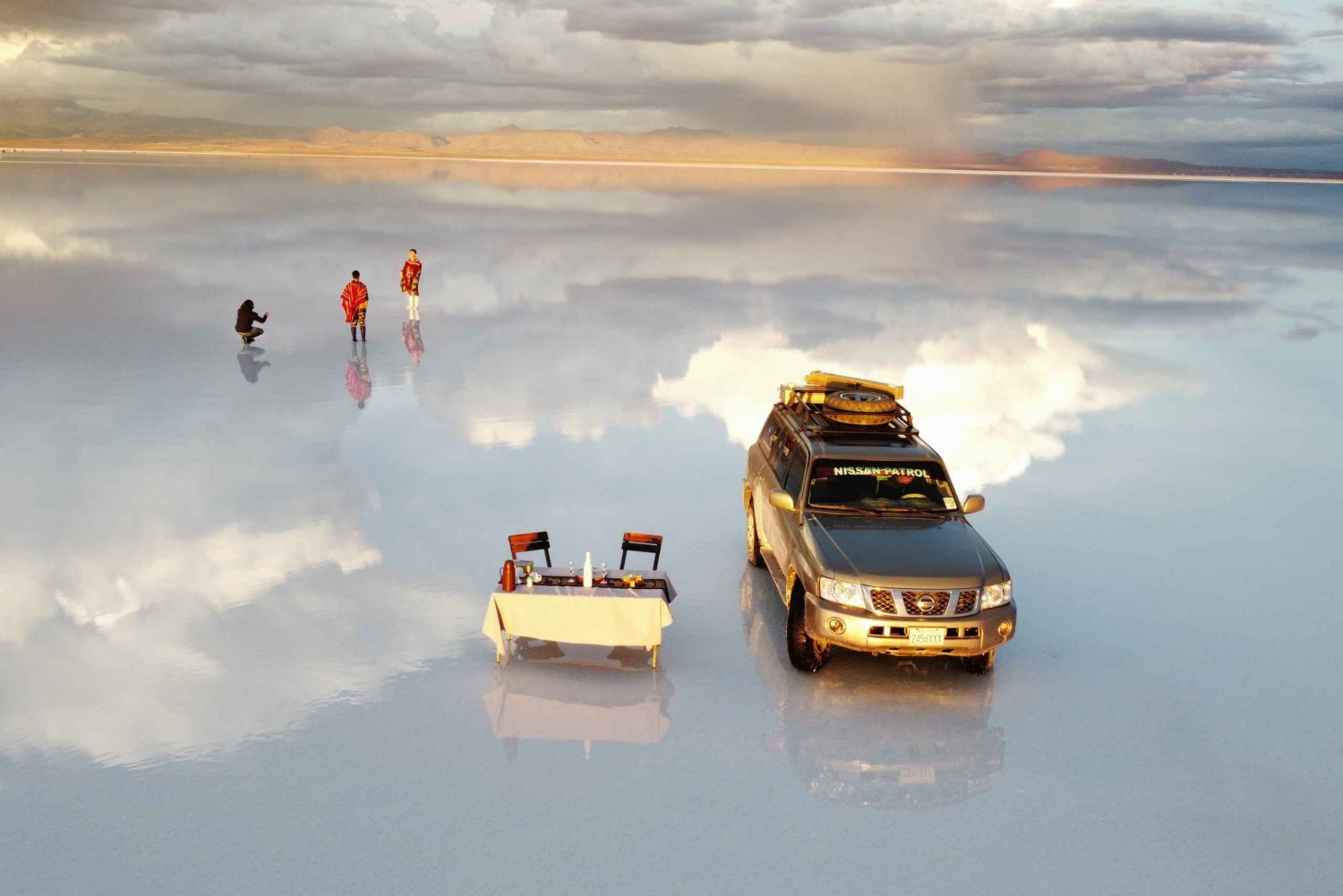 From Sucre: Uyuni Salt Flats & Sunset tour by Bus.