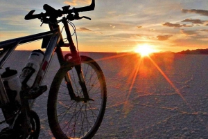 Depuis Uyuni : Visite à vélo des plaines salées d'Uyuni 1 journée + déjeuner