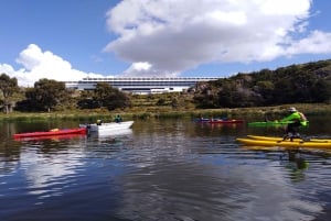 Puno: waterfiets naar het eiland Uros aan het Titicacameer