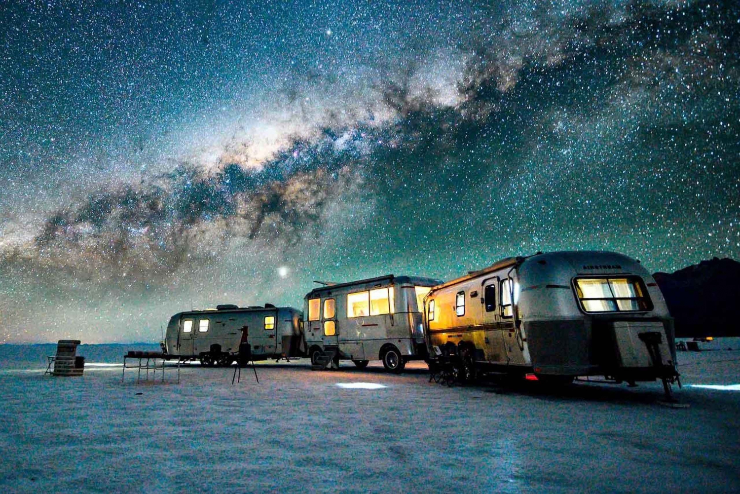 Salar de Uyuni: Pôr do sol + Estrelas da Noite