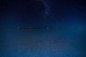 Salar de Uyuni: Solnedgång + nattstjärnor