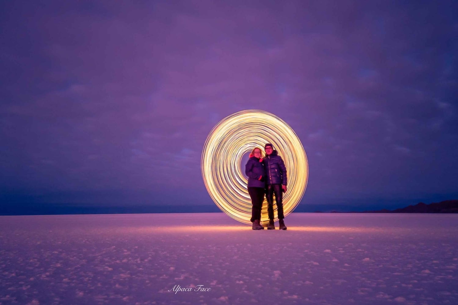 stjärnskådning vid Uyuni Salt Flat