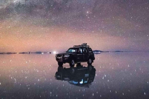 soloppgang for å observere stjernene i Salar de Uyuni