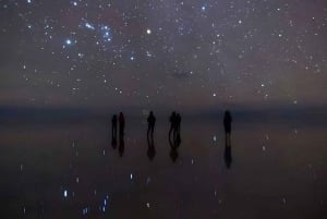 Zonsondergang + Sterrennacht in de zoutvlakte van Uyuni