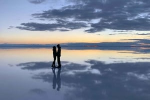 Uyuni: Saltleiligheter og omvisning i solnedgang med lunsj