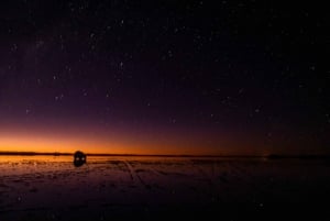 Uyuni: zachód słońca + noc gwiazd na solnisku w Uyuni