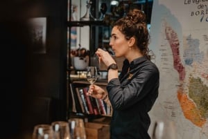 Bordeaux-vinprovning med mad og vin