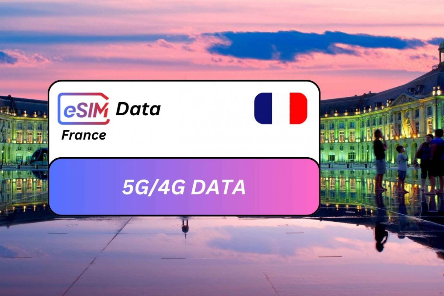 Bordeaux: Plan taryfowy eSIM dla Francji w roamingu
