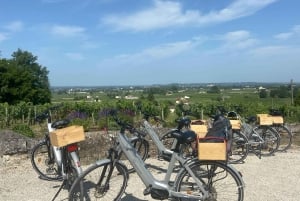 E-sykkeltur i St-Emilion-vingårdene med vin og lunsj