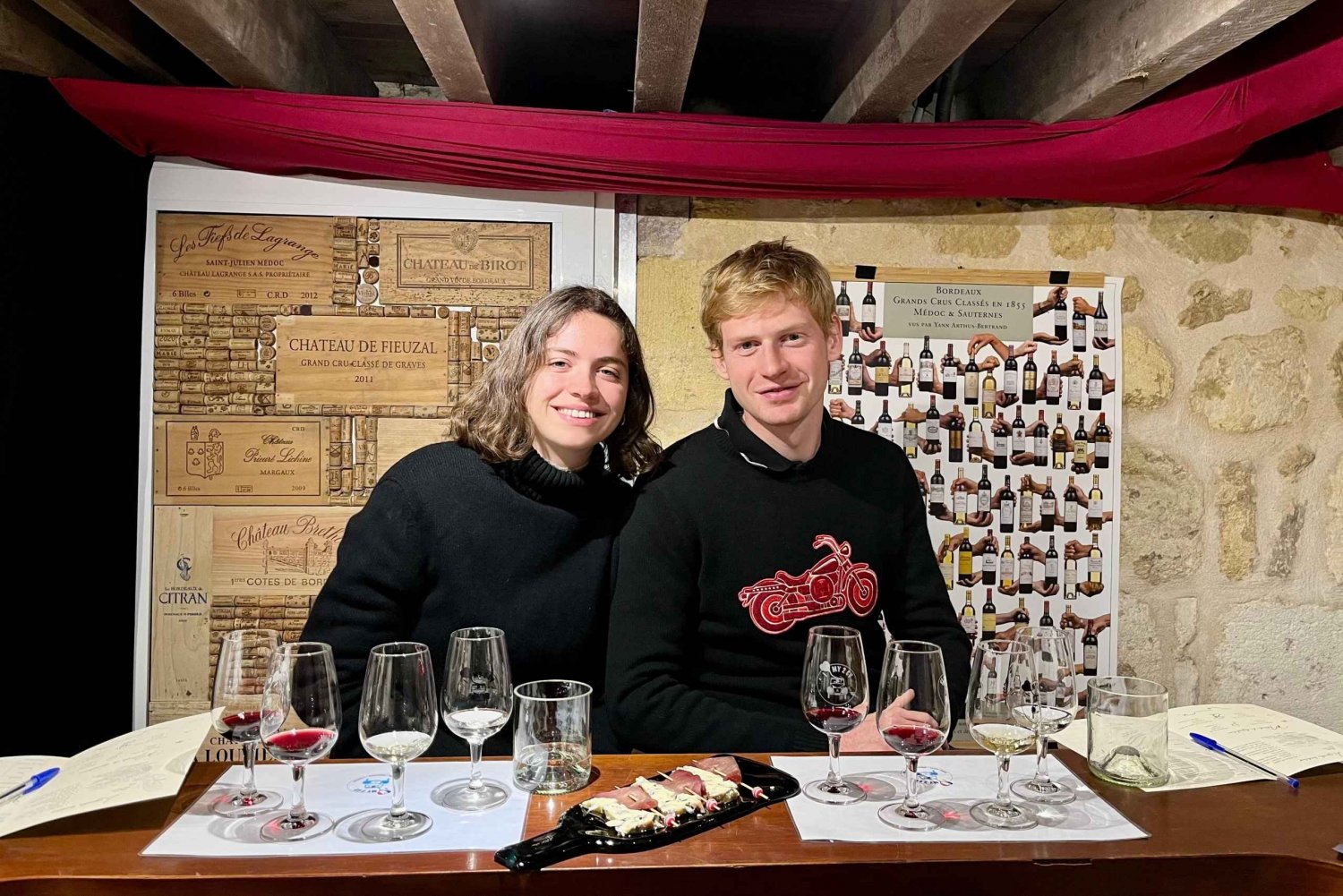 Bordeaux-viner: smakingskurs med 4 viner og matservering
