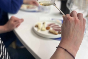 Bordeaux-vinprovning med mad og vin