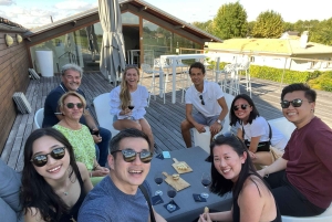 メドック午後のワインツアー、2つのワイナリー、試飲と美味しい料理