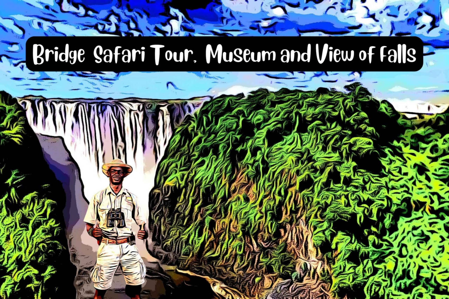 Victoria watervallen: Begeleide brugsafari met museum + watervallen
