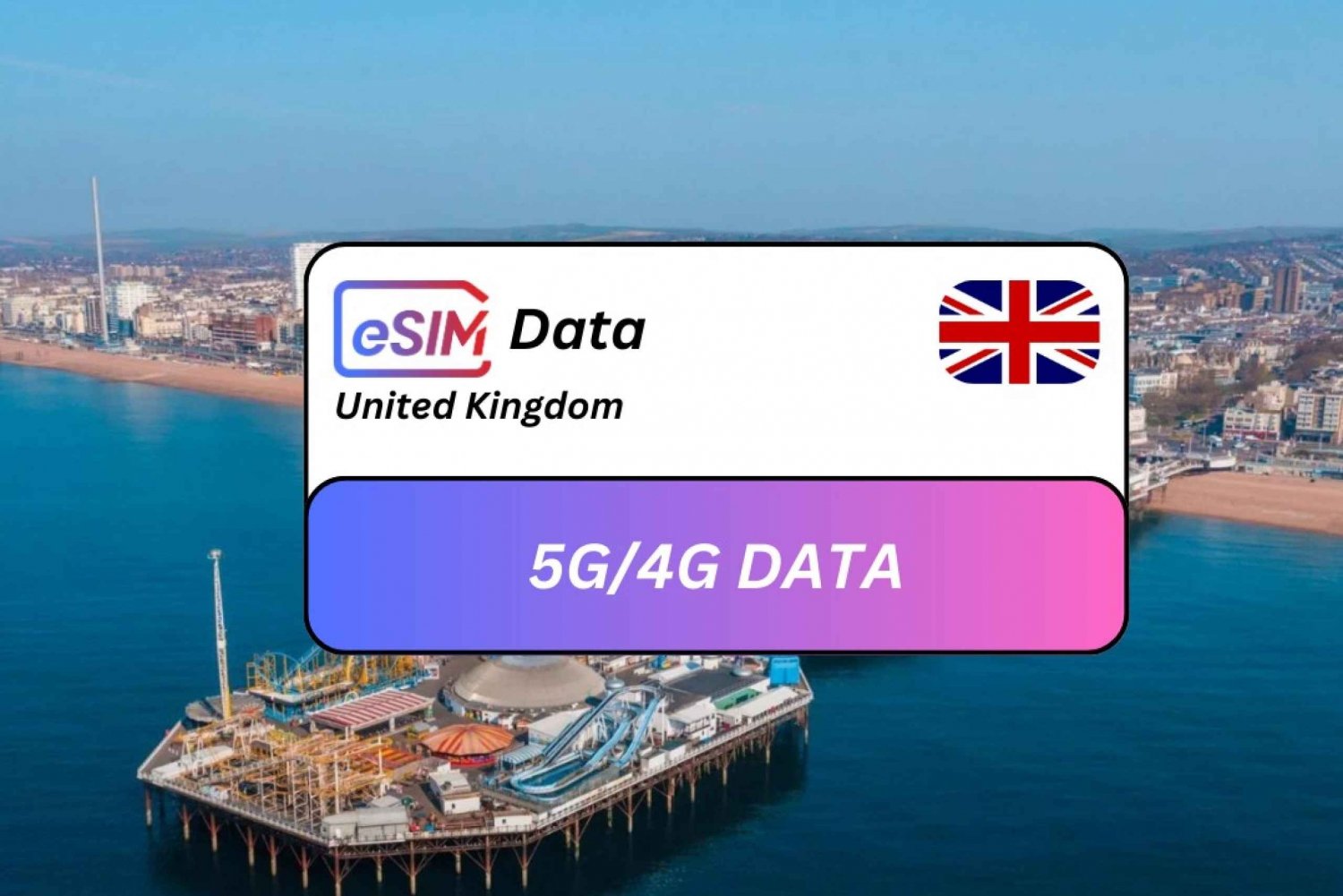 Brighton: Plano de dados de roaming eSIM do Reino Unido