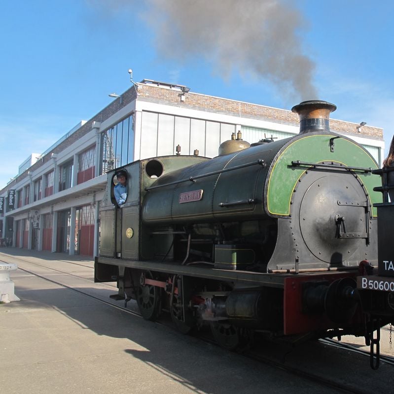 A traditional steam train