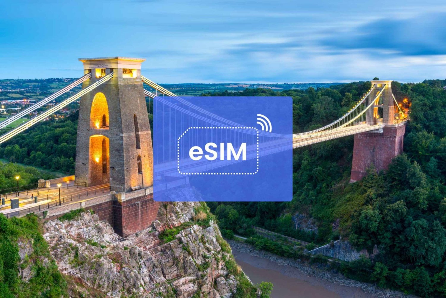 Bristol: Plano de dados móveis para roaming eSIM no Reino Unido/Europa