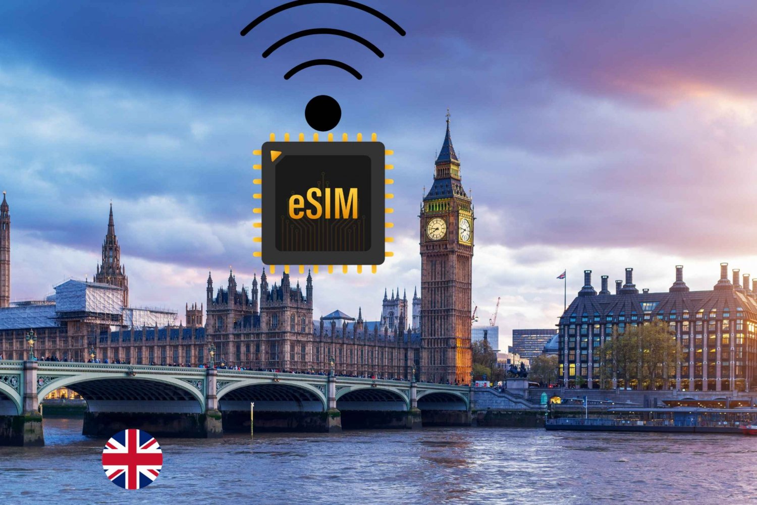 Lontoo: eSIM Internet Data Plan Yhdistynyt kuningaskunta UK 4G/5GB