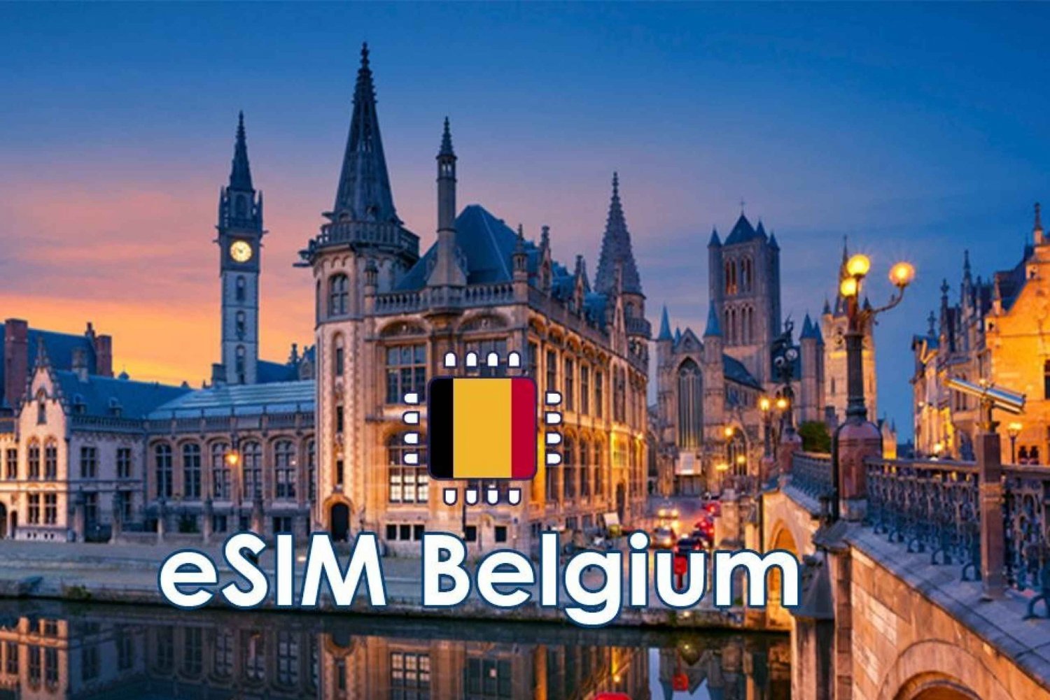 Belgien: eSIM mobildataplan - 50 GB