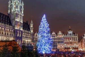 Bryssel: Tootbusstur med julbelysning i öppet tak