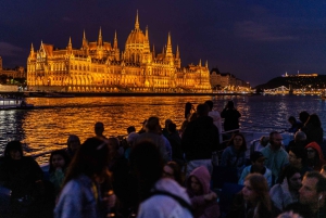 Budapest : croisière touristique d'une heure en soirée avec boisson