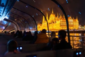 Budapest : croisière touristique d'une heure en soirée avec boisson