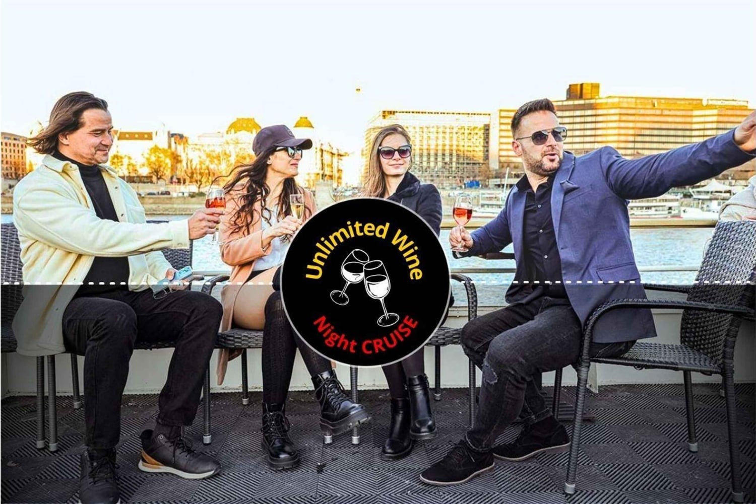 Budapest: crociera sul Danubio con vino rosé illimitato