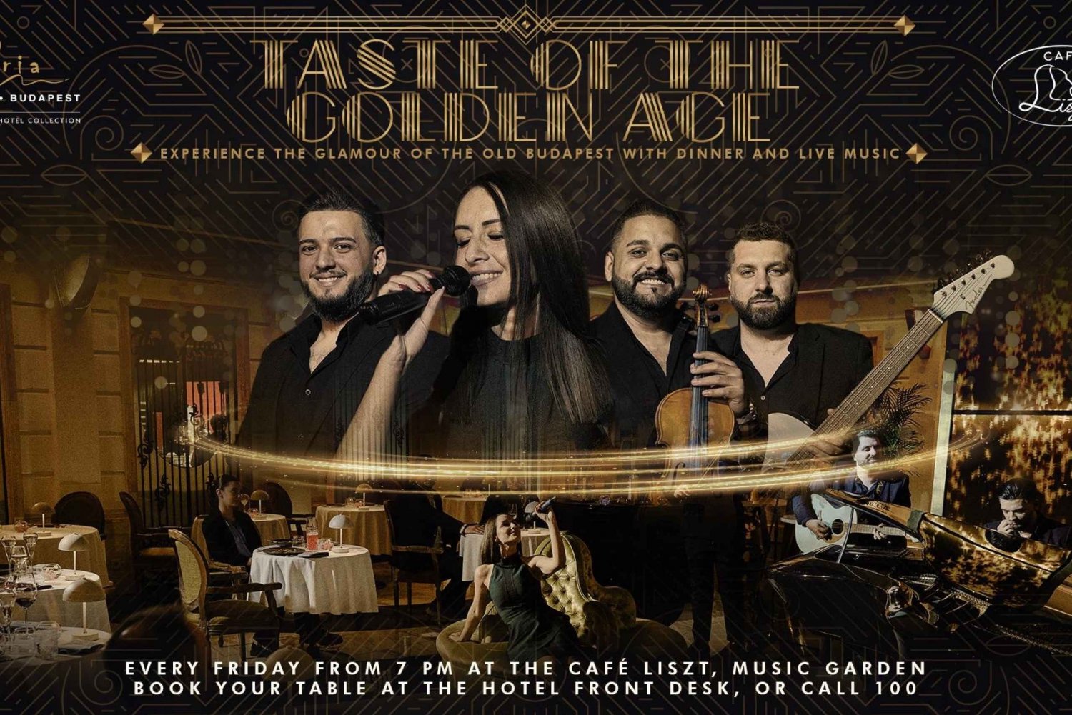 Budapest: Abendessen und Live-Musik mit einem Glas Champagner gratis