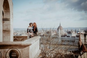 Budapest: Proposal Photos at enchanting Fisherman's Bastion