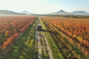 Vanuit Veszprém: Balaton halve cirkel tour met boottocht