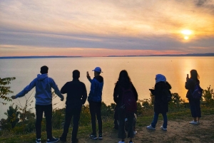 Vanuit Veszprém: Balaton halve cirkel tour met boottocht