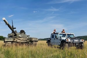 T72 Tank Driving with Hummer Transfer