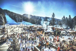 Päiväretki: Borovetsin hiihto ja rentoutuminen lämpöaltaissa ja saunassa.