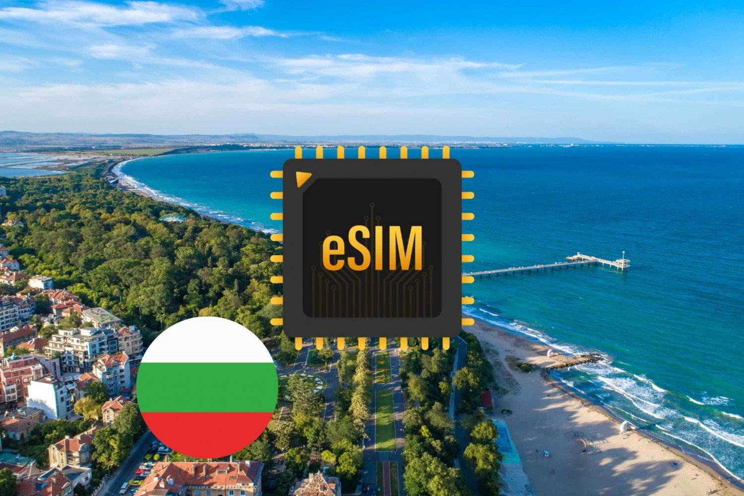 Burgas: Plano de dados de Internet eSIM Bulgária 4G/5G de alta velocidade