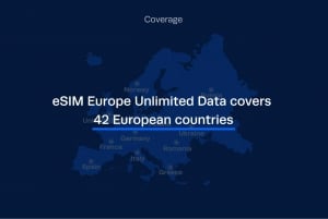 Europa: 5 til 30-dagers eSIM-abonnementer med ubegrenset data