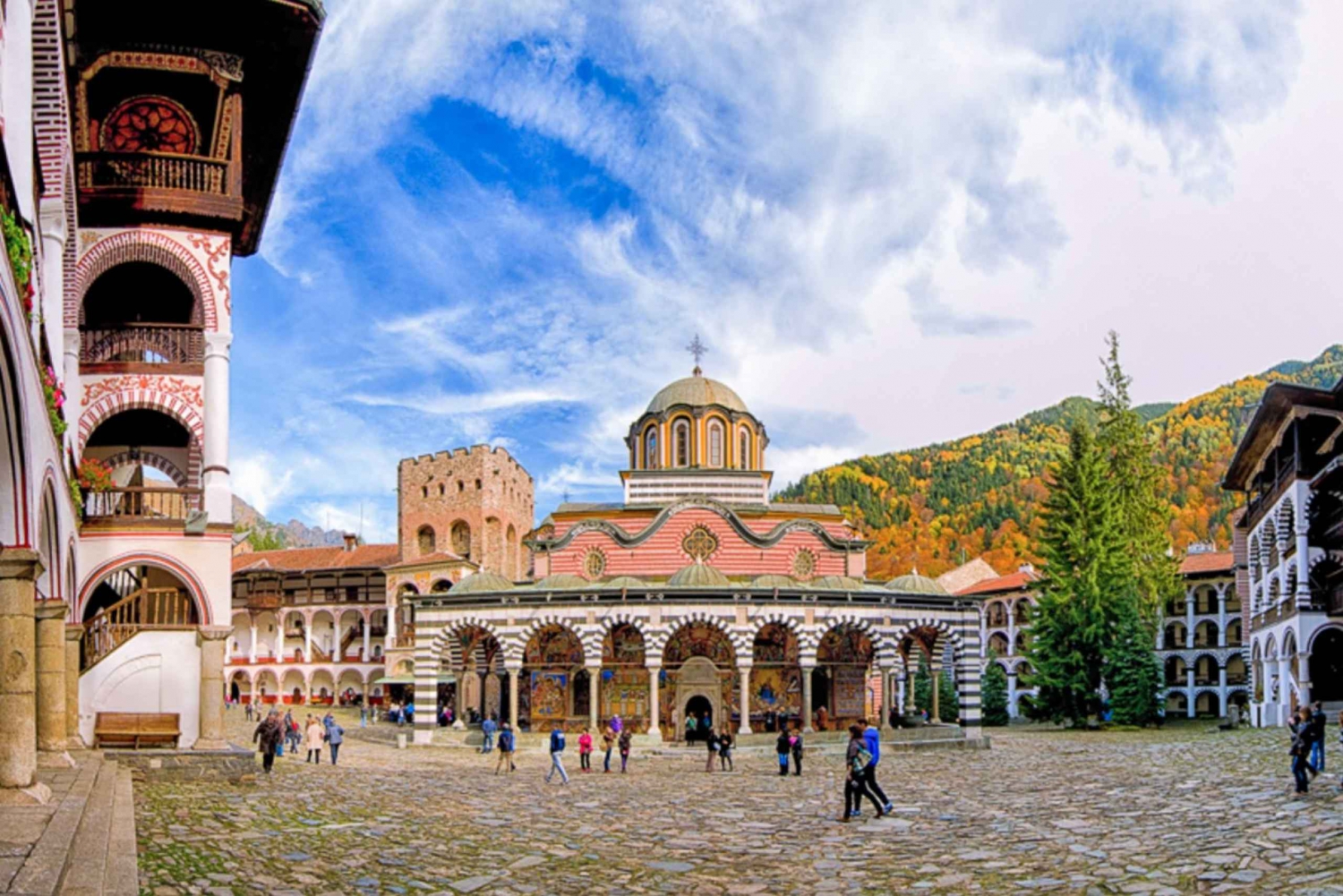 From Sofia: Rila Monastery, Scenic Train Ride & Bansko Town