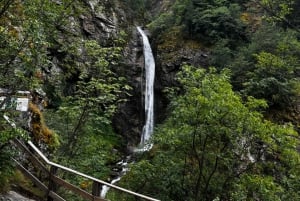 Hot thermal water,waterfall,Resilovski monastery from Sofia